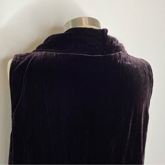 Eileen Fisher Purple Silk Velvet Sleeveless Top - Picture 4 of 9